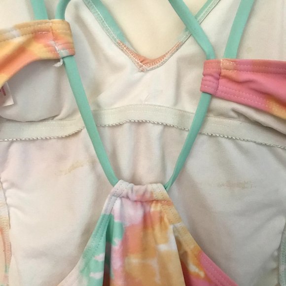 Xhilaration Swim Donating Soon Tie Dye One Piece Open Back Bathing